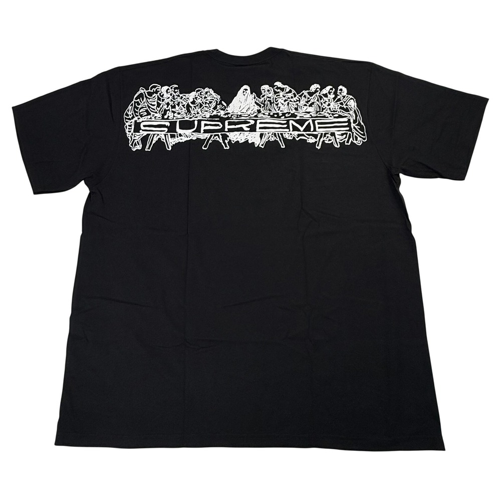 Supreme Last Supper T-Shirt Black Graphic Print Men XXL Streetwear Tee